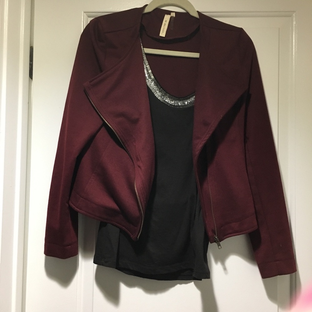 SOLD My Beloved maroon blazer M EUC - Picture 2 of 4
